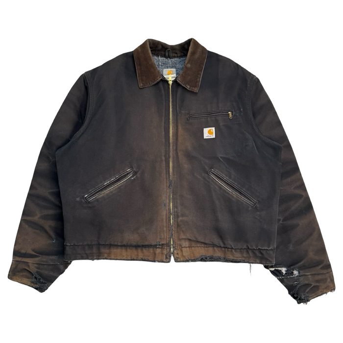 Vintage 2000’s Carhartt Detroit Jacket Distressed Black | Vitnage Clothing Store Canada