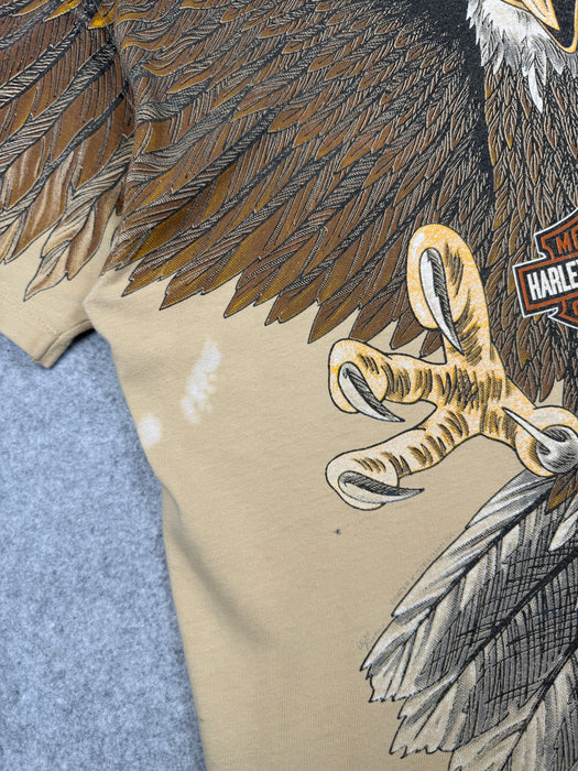Vintage Harley Davidson Swooping Eagle Tee Beige | Vitnage Clothing Store Canada