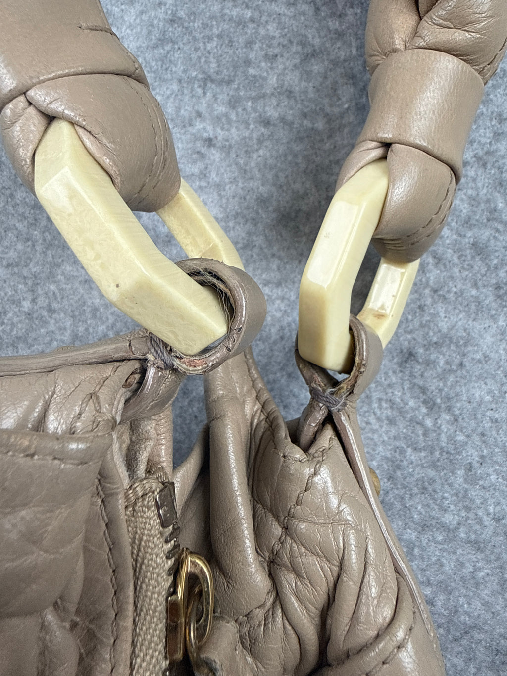 Louis Vuitton Olympe Nimbus Monogram GM Shoulder Bag Beige
