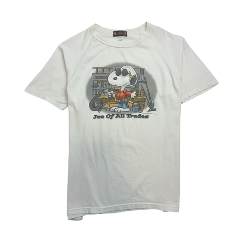 (L) Vintage Peanuts Joe Of All Trades Tee White | Vintage Clothing Store Canada