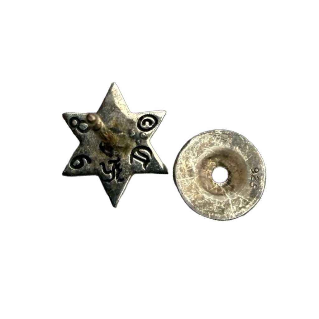 Chrome Hearts Six Point Star Stud Earring