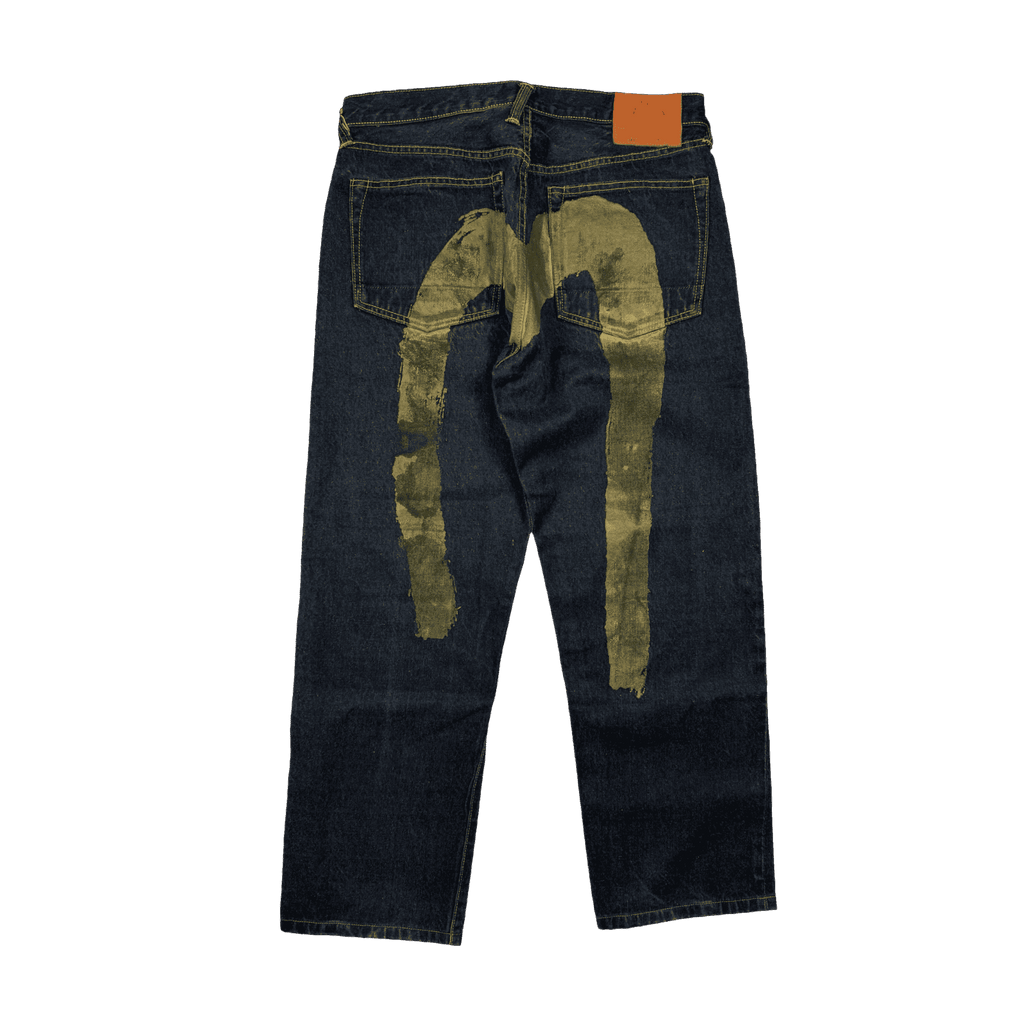 Vintage Evisu Lot 0001 Daicock Gold Denim Pants