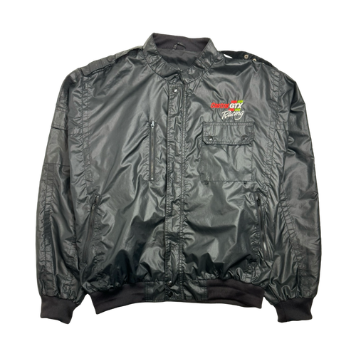 (XXL) Vintage Castrol GTX Racing Windbreaker Zip-Up Black | Vintage Clothing Store Canada