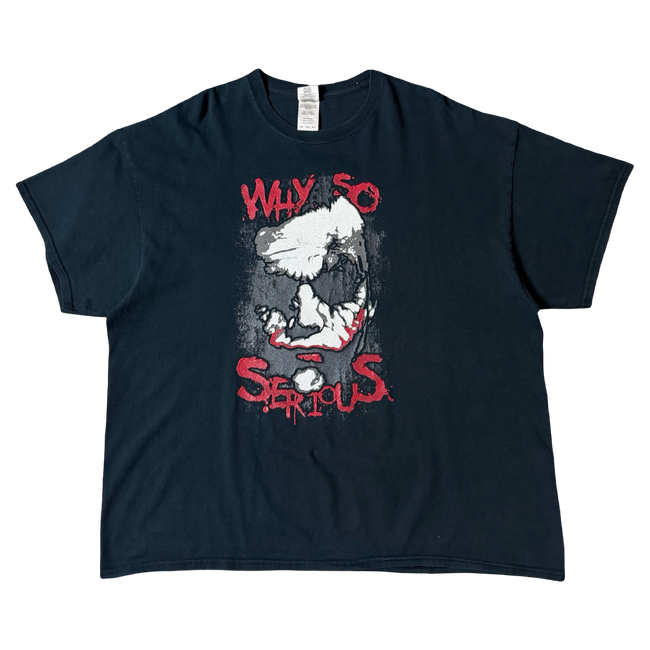 Y2K Joker Face “why so serious?” Tee Black