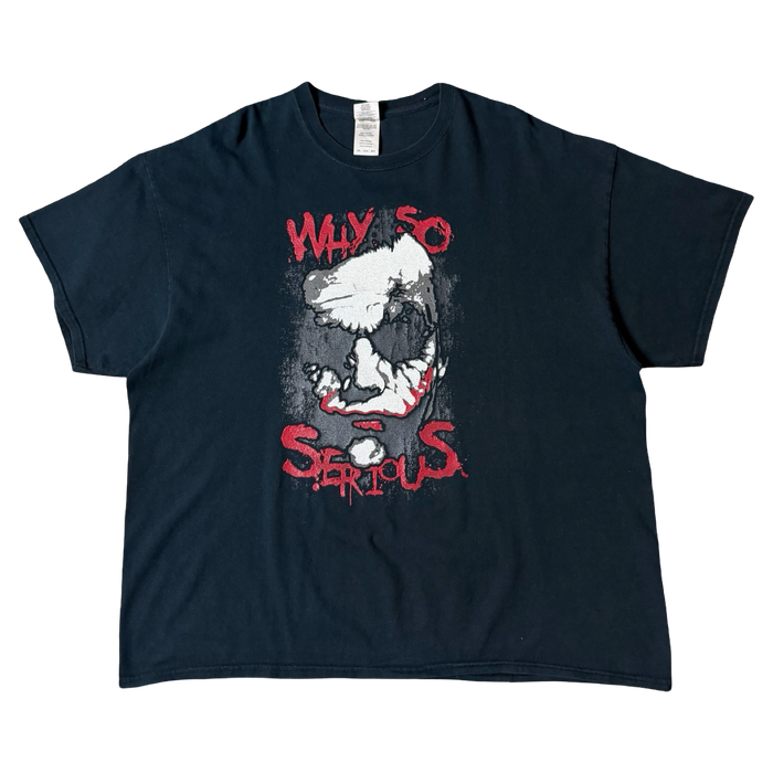 Y2K Joker Face “why so serious?” Tee Black | Vitnage Clothing Store Canada