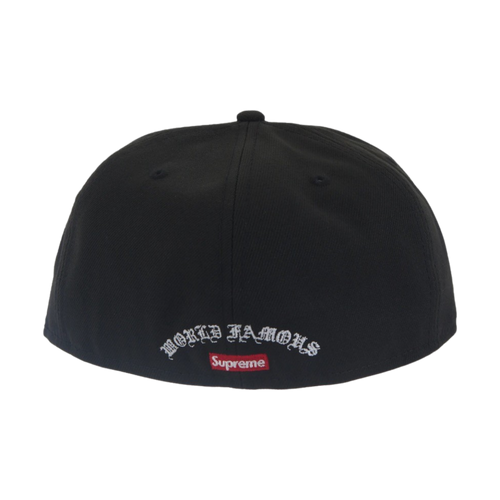 Supreme Gold Cross S Logo New Era Fitted Hat black | Vintage Clothing Store Canada