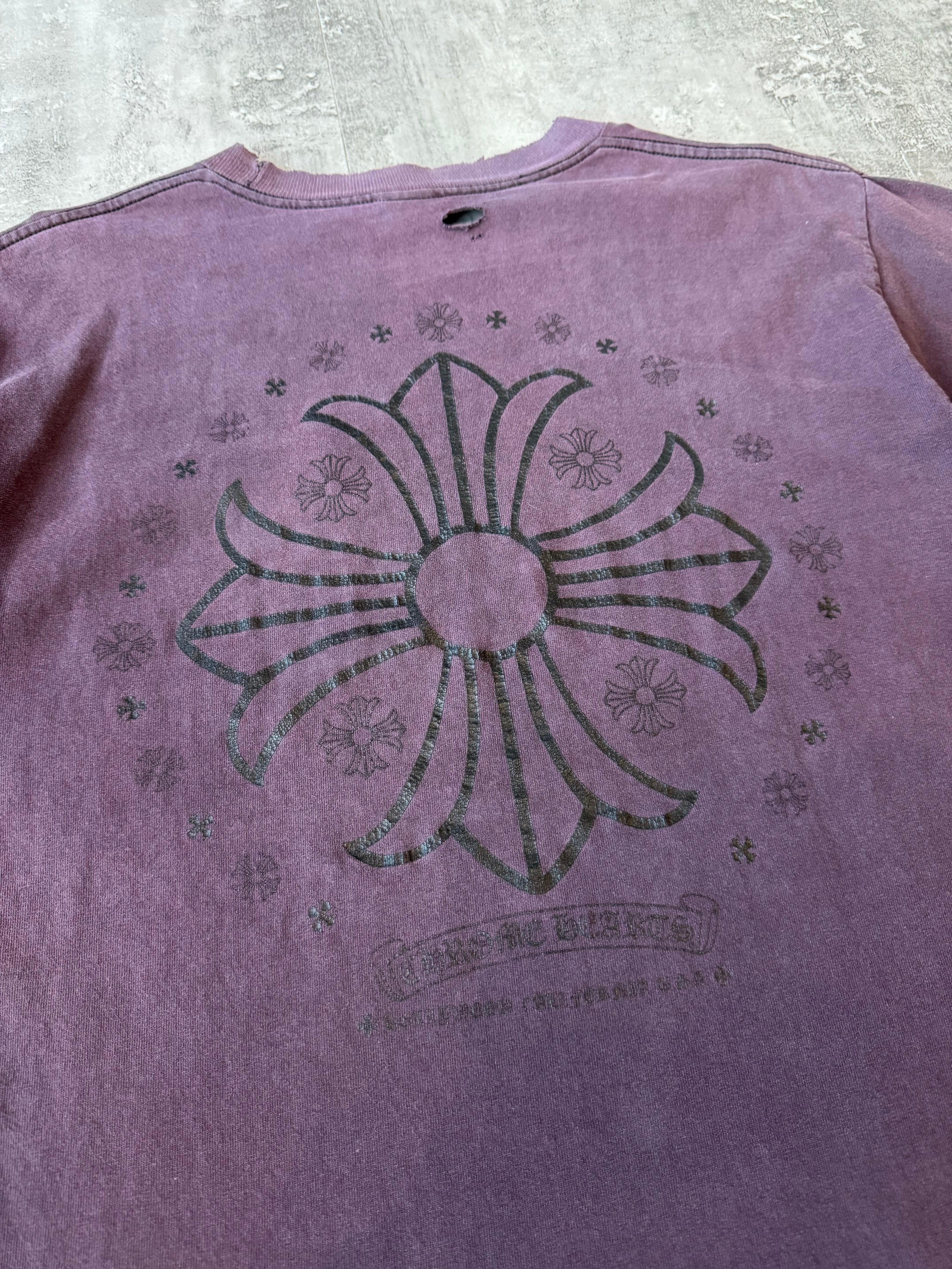 Vintage Chrome Hearts Faded Trashed Jumbo Cross Pocket Tee Black