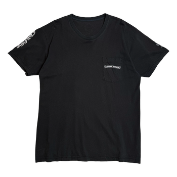 Chrome Hearts Sleeve Script Multi Cross Pocket Tee Black