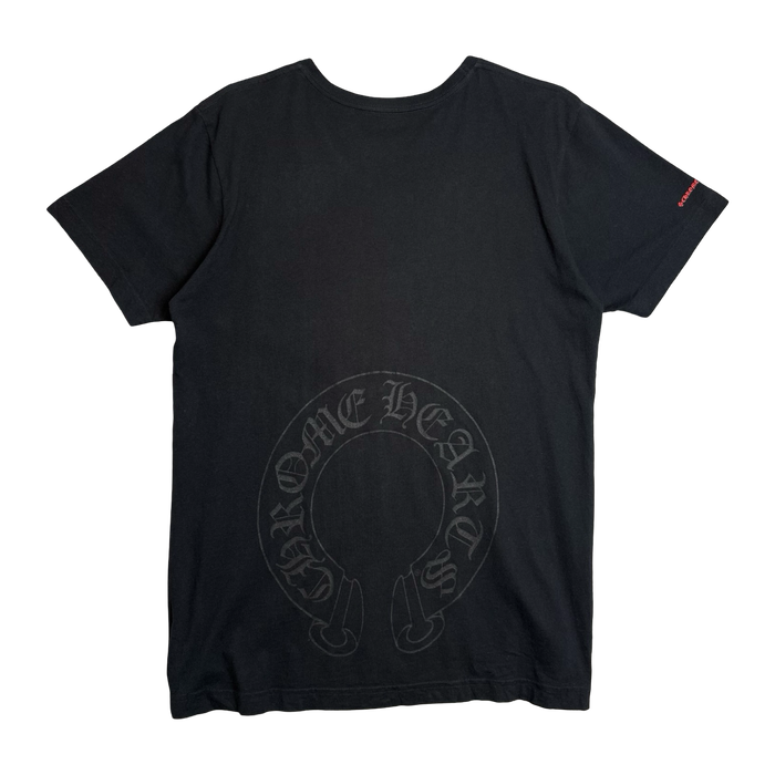 Chrome Hearts Horseshoe Scroll Logo Pocket Tee Black/Red | Vitnage Clothing Store Canada