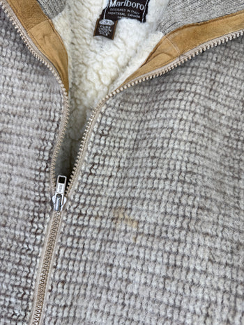 Vintage Marlboro Virgin Wool Lined Jacket Beige