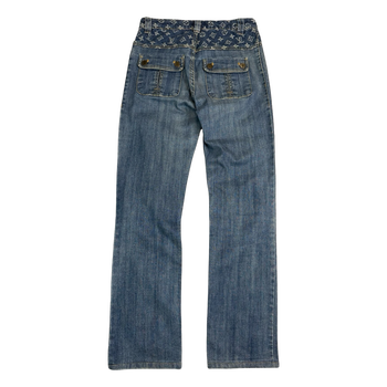 Women’s Louis Vuitton Denim Waist Monogram Pants