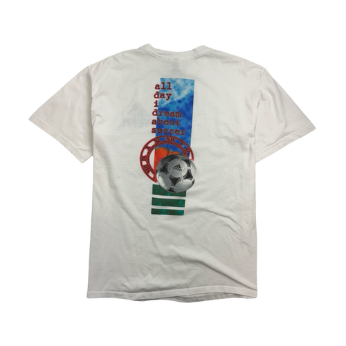 Vintage 90s Adidas Soccer Tee White | Vintage Clothing Store Canada