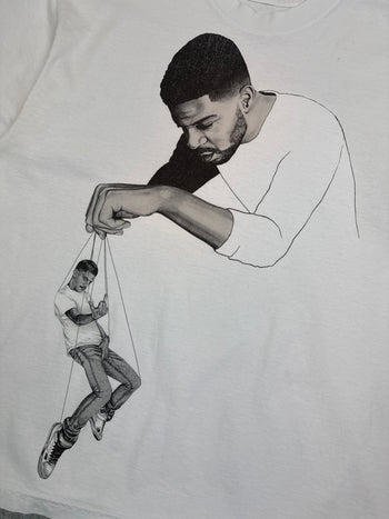 Kid Cudi C/O Virgil Abloh 'Pulling Strings' Tee White (USED)