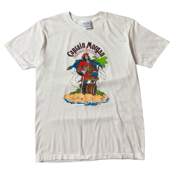 Vintage 1980s Captain Morgan Rum Tee White