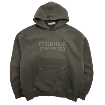 Fear of God Essentials Raglan Hoodie Gray Off Black (USED)