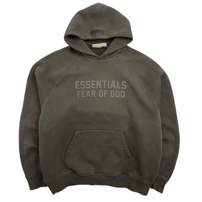 Fear of God Essentials Raglan Hoodie Gray Off Black (USED)