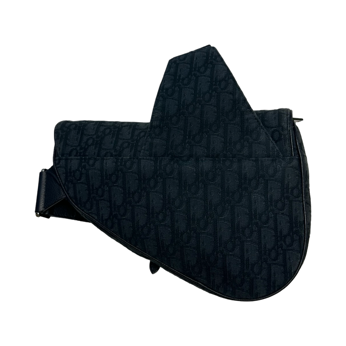 Dior Oblique Jacquard Saddle Bag Black | Vitnage Clothing Store Canada
