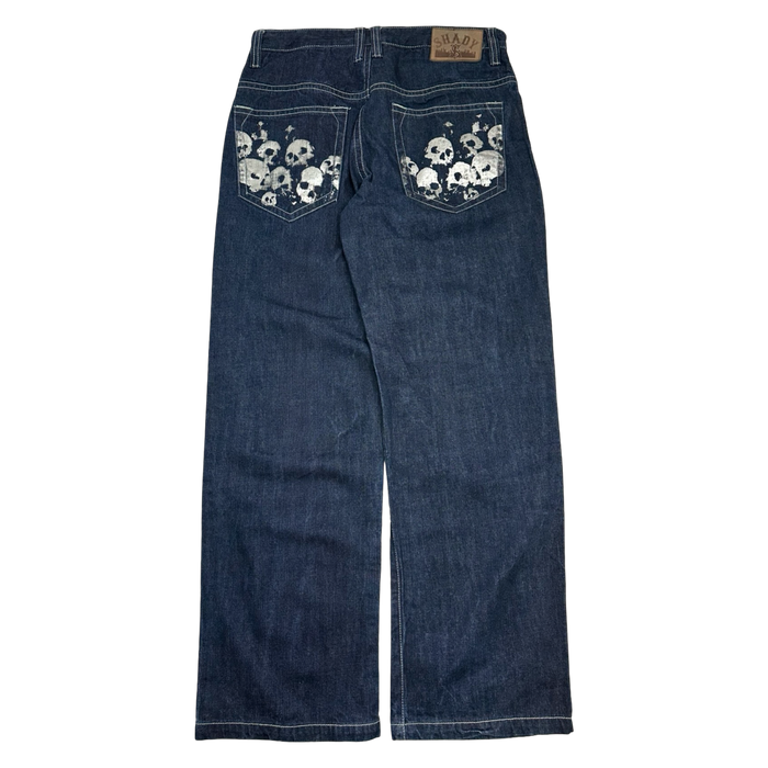 Vintage Y2K Shady Sliver Skulls Pants | Vitnage Clothing Store Canada