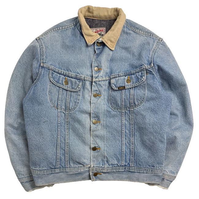 Vintage Wool Lined Lee Stormrider Denim Jacket