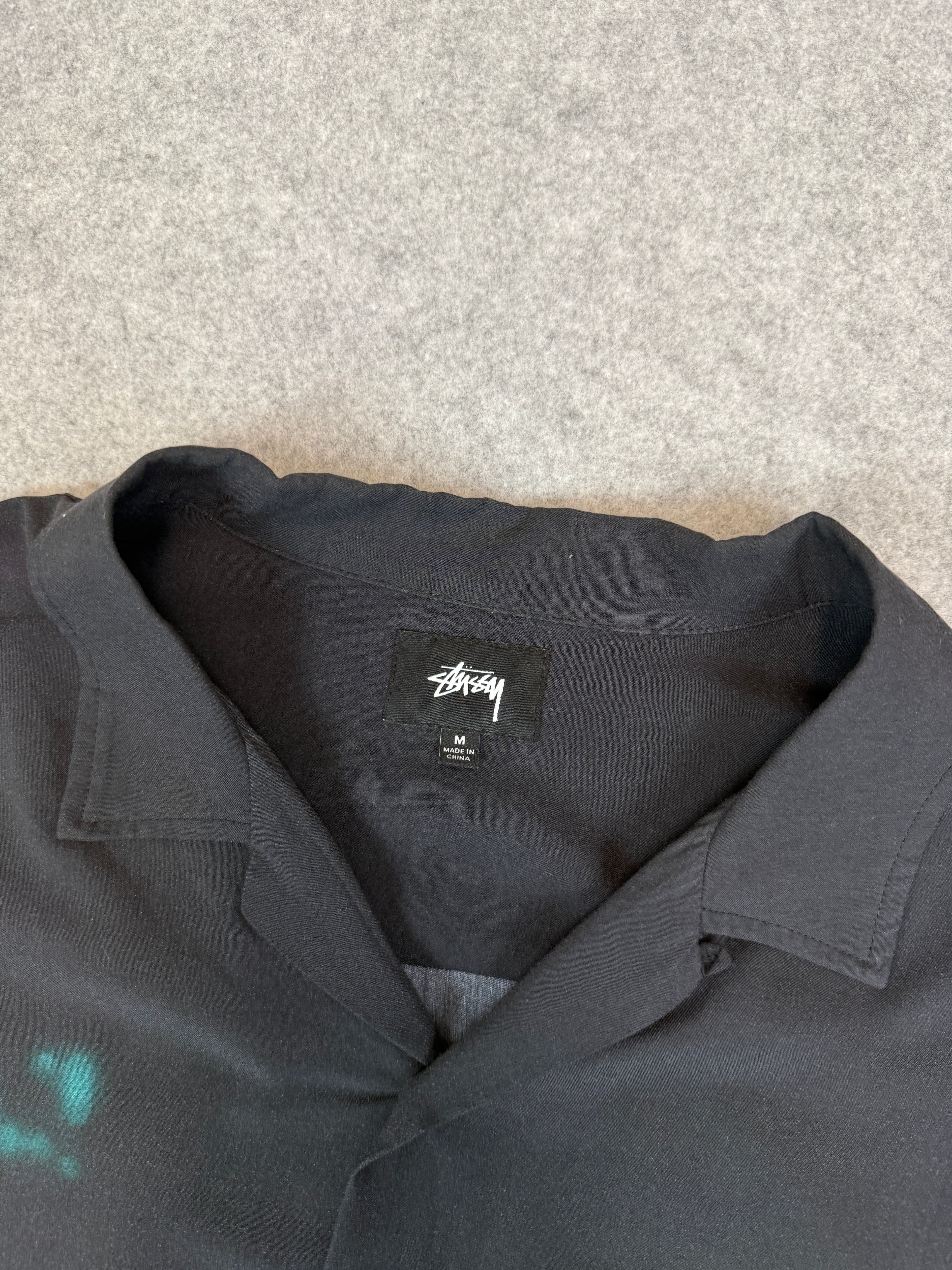 Stussy Pool Hall Rayon Button-up Shirt Black (USED)