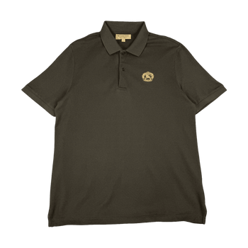 Burberry Archive Logo Cotton Button-up Polo Shirt Brown (USED)