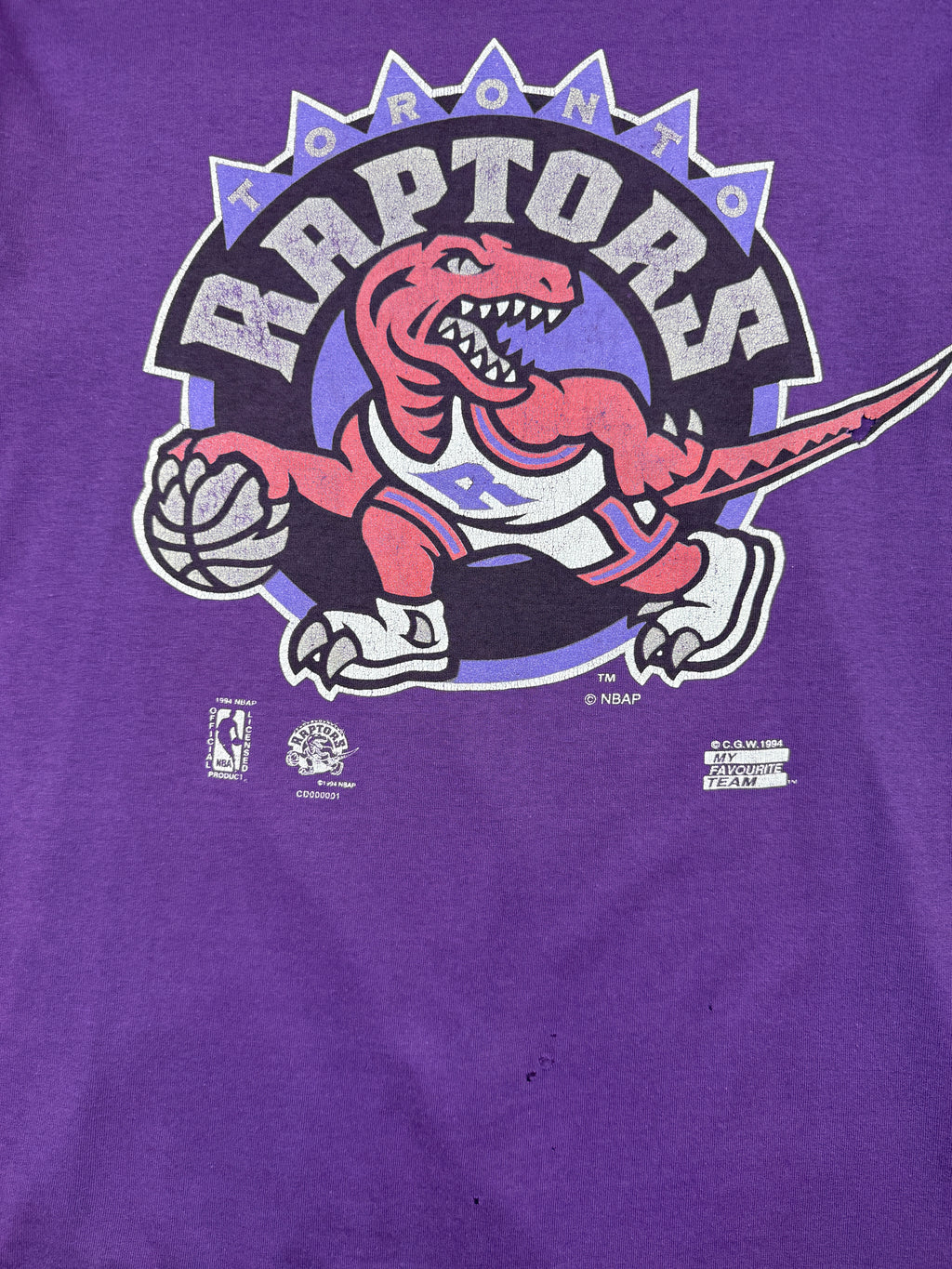 Vintage Toronto Raptors Logo Tee Purple