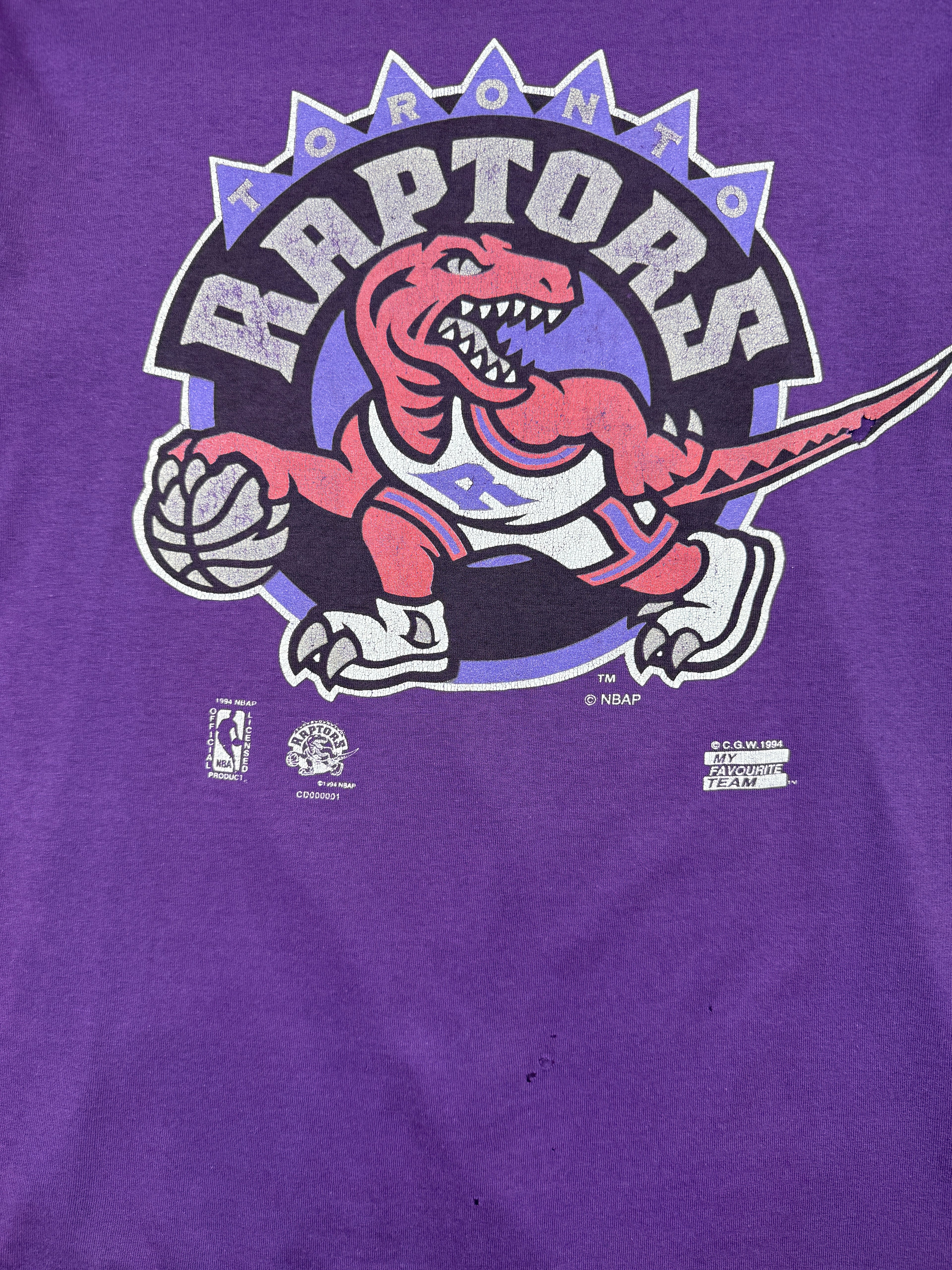 Vintage Toronto Raptors Logo Tee Purple