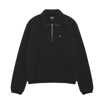 Stussy Fleece Zip Mockneck Black