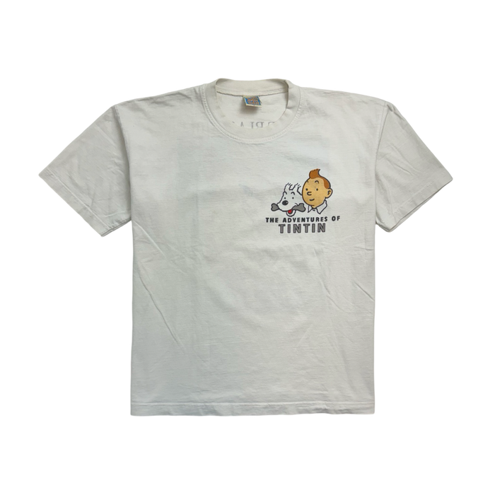 (M) Vintage The Adventures Of Tin Tin Tee White | Vitnage Clothing Store Canada