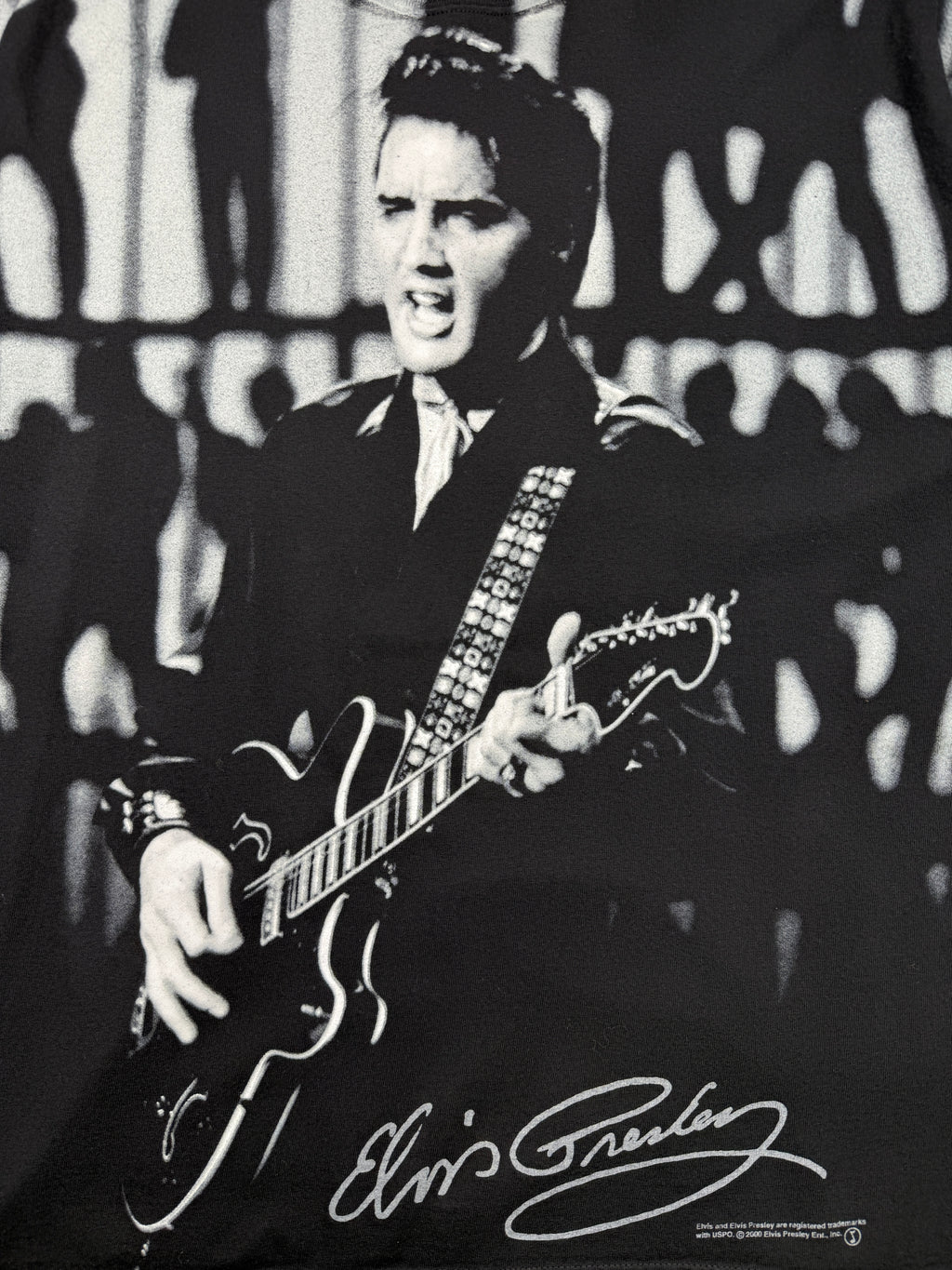 Vintage Elvis Presley AOP Tee Black