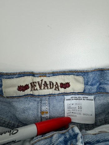 (26) Vintage Nevada Denim Cut-Out Shorts