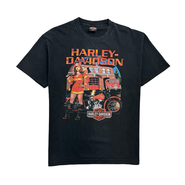 Vintage Buddy Stubbs Anthem Harley Davidson Tee Black