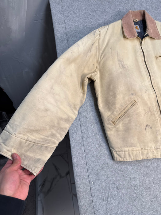 Vintage 1990’s Carhartt Detroit Work Jacket Khaki | Vitnage Clothing Store Canada