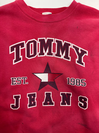 (L) Vintage Tommy Hilfiger Jeans Sweatshirt Red