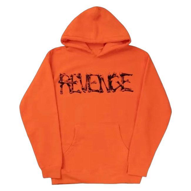 Revenge Lil Durk Bones Hoodie Orange