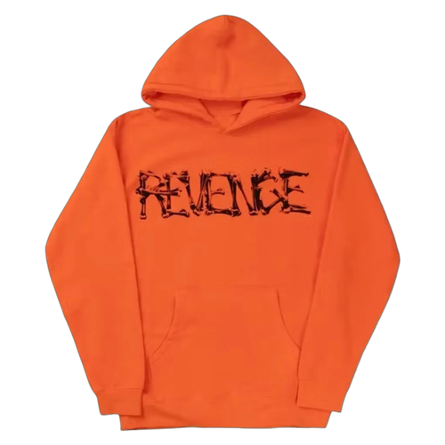 Revenge Lil Durk Bones Hoodie Orange | Vintage Clothing Store Canada