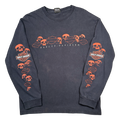 Vintage Harley Davidson Skull Sleeve L/S Tee Black