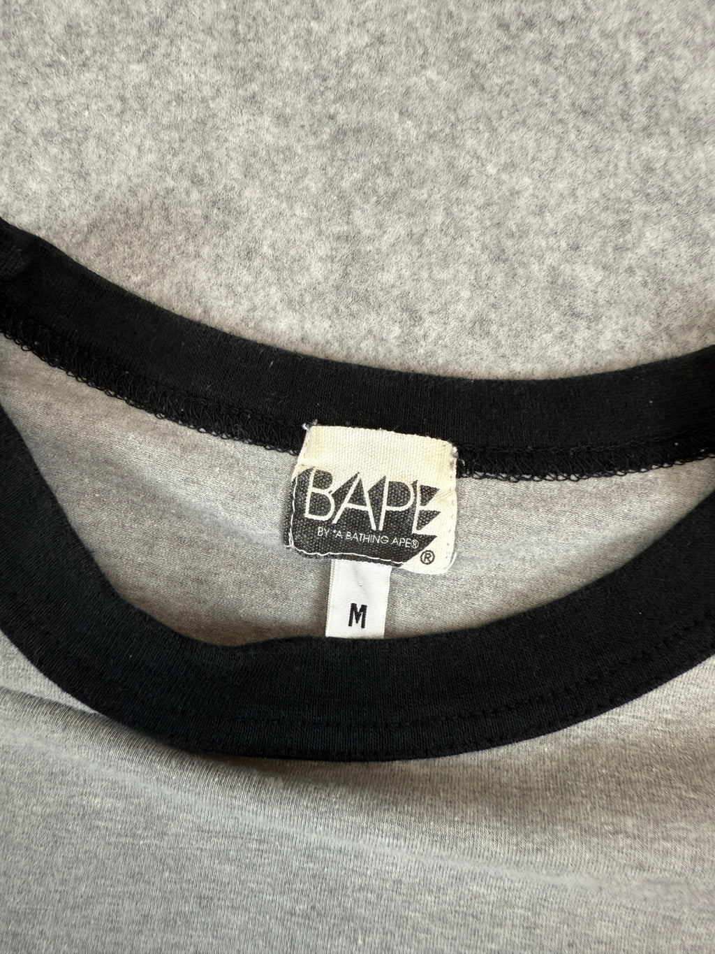 BAPE Logo L/S Tee Grey