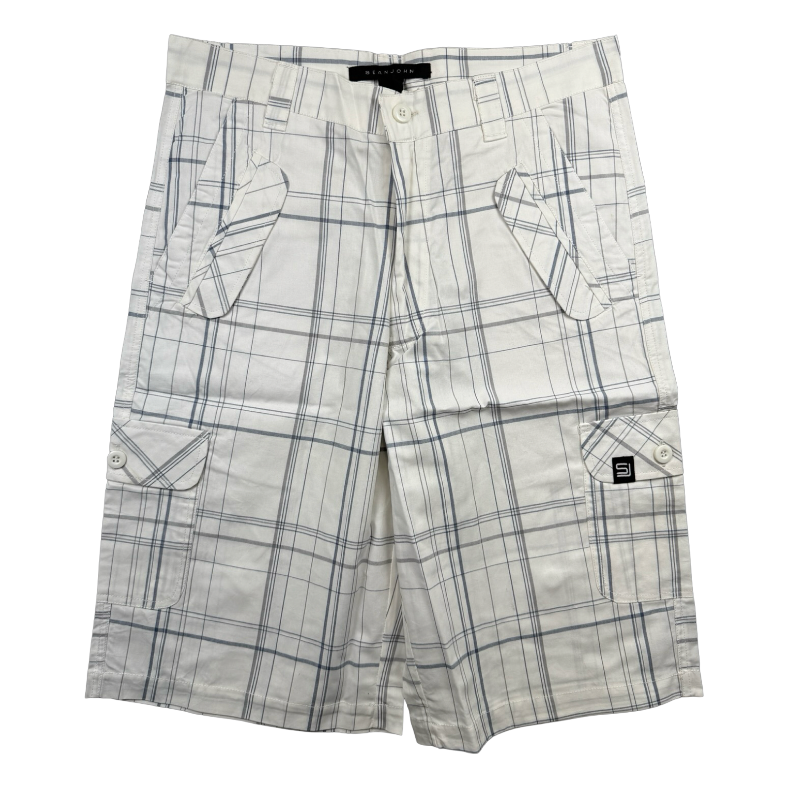 Vintage Y2K Sean John Plaid Shorts White