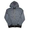 Vintage Stussy Hood Logo Zip Up Hoodie Charcoal