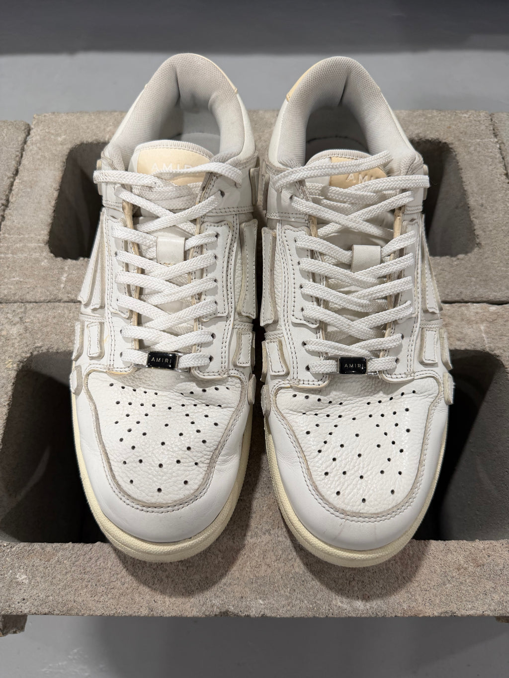 Amiri Skel Top Low Sneakers White (USED)