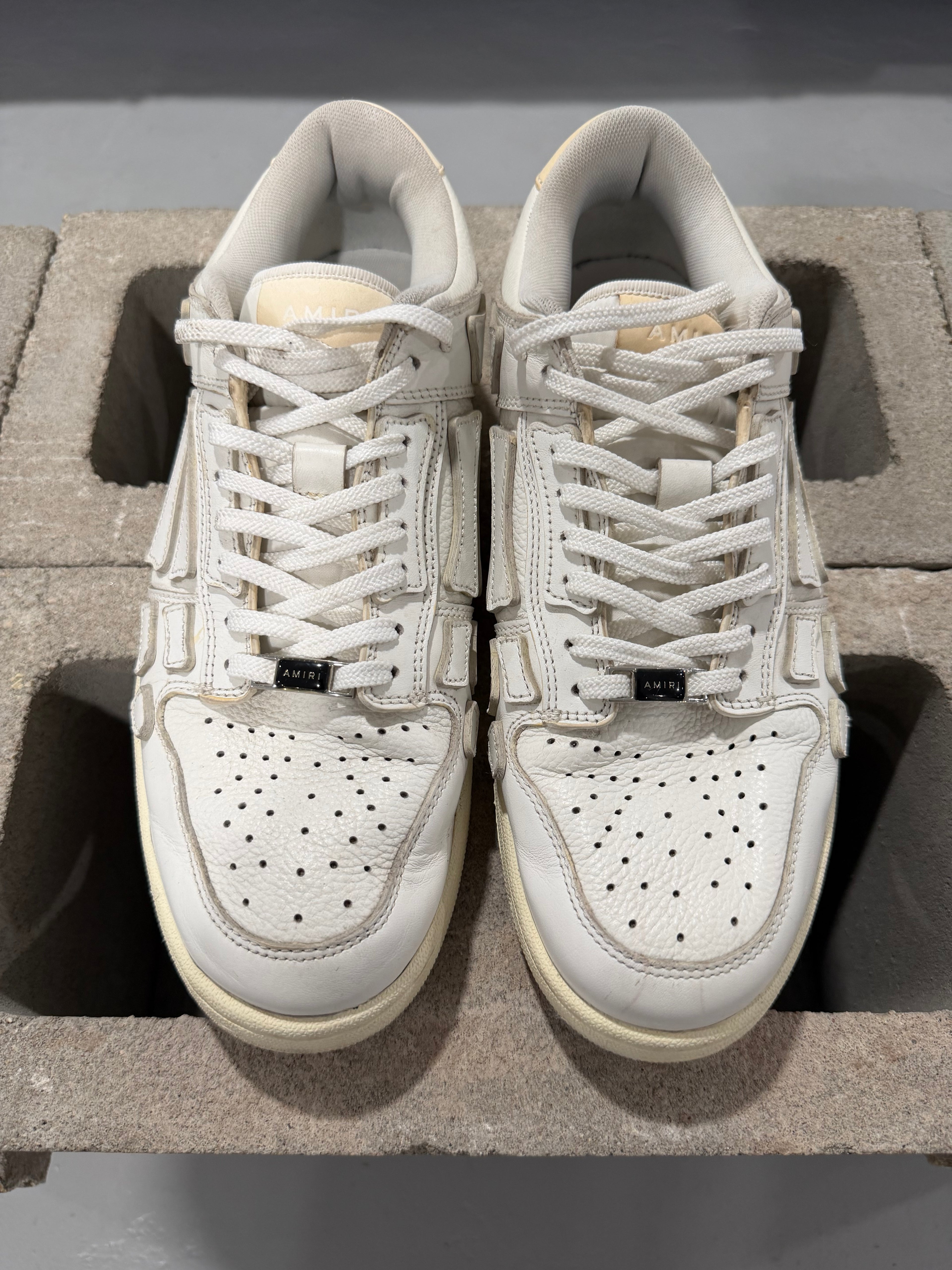 Amiri Skel Top Low Sneakers White (USED)