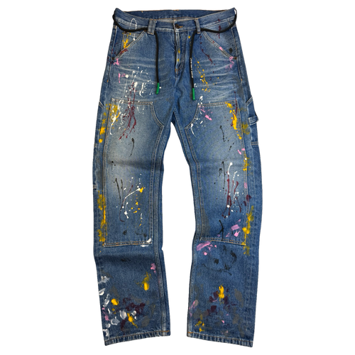 Off-White Painted Carpenter Double Knee Jeans (USED) | Vintage Clothing Store Canada