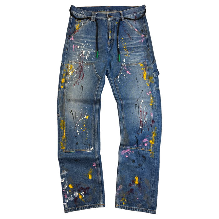 Off-White Painted Carpenter Double Knee Jeans (USED) | Vitnage Clothing Store Canada