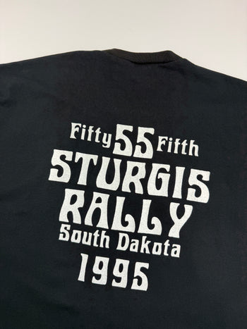 Vintage 1995 Harley Davidson Sturgis Black Hills Tee Black