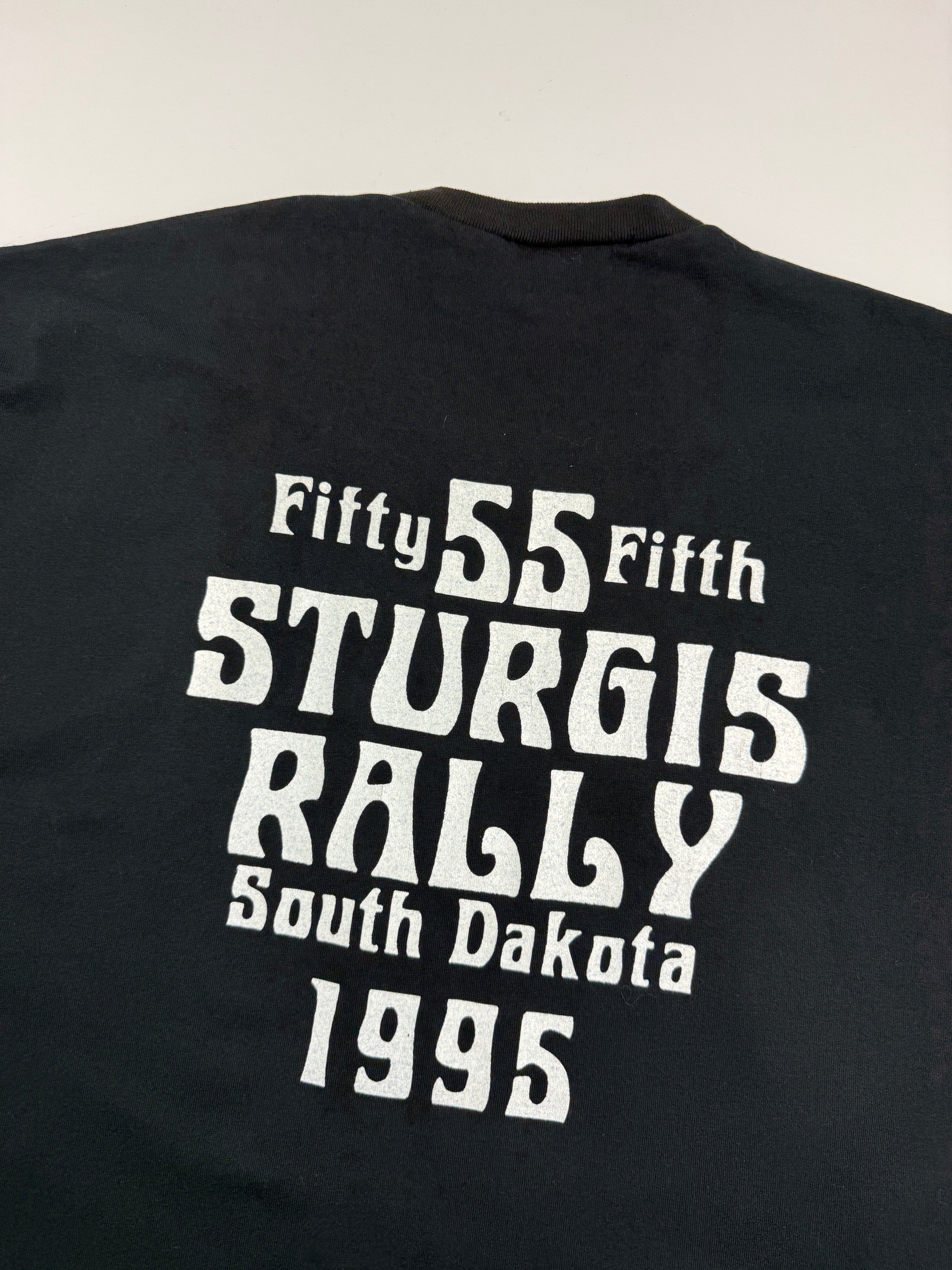 Vintage 1995 Harley Davidson Sturgis Black Hills Tee Black