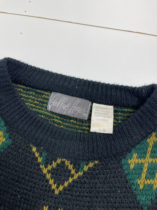 (L) Vintage 90s Geoffrey Hayes Knit Sweater | Vitnage Clothing Store Canada