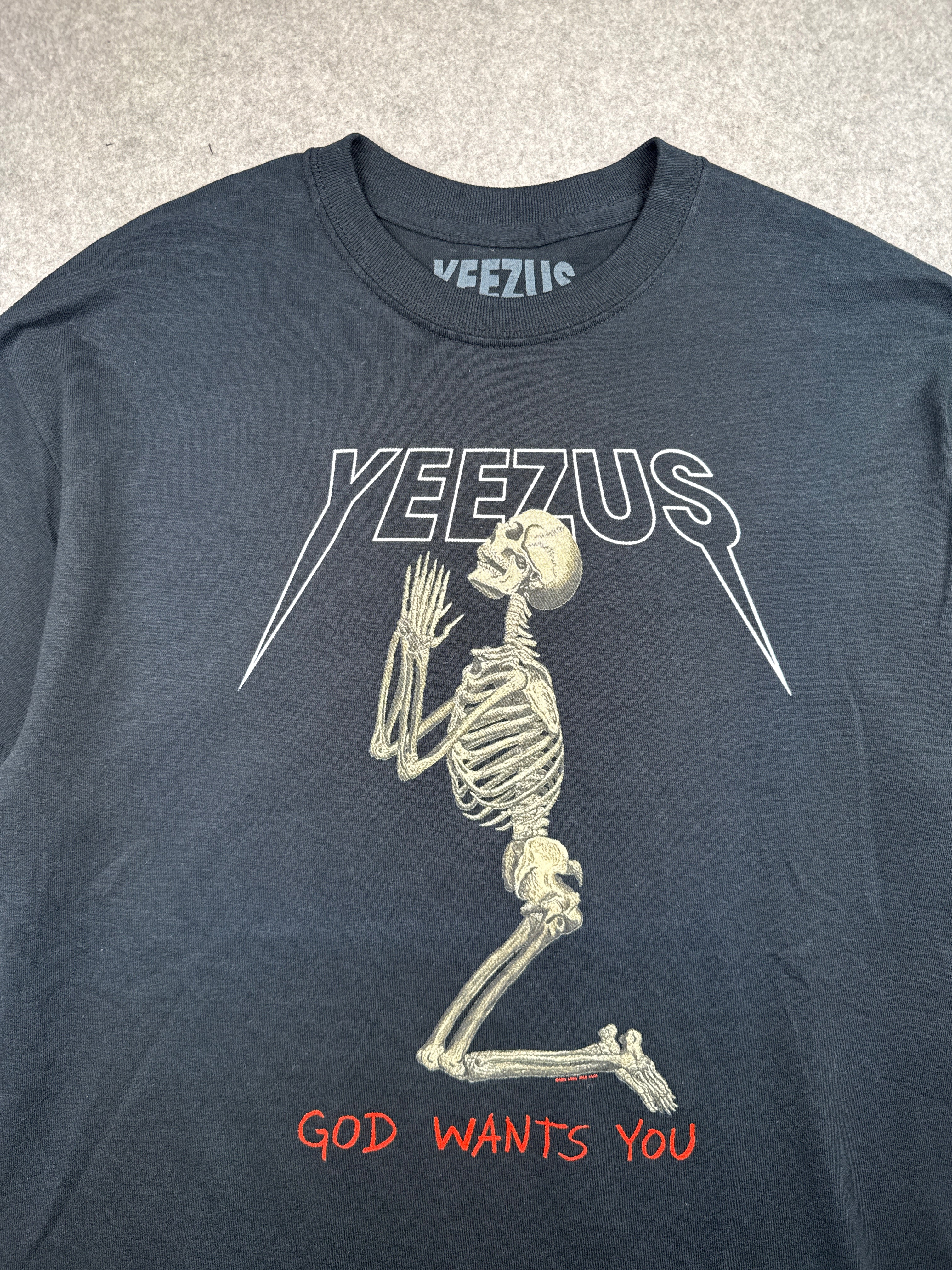 Kanye West Yeezus Skeleton God Wants You Tee Black