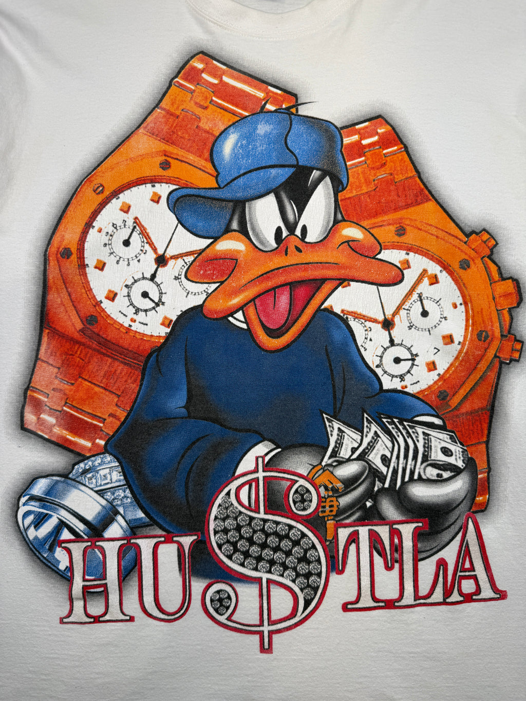 Vintage Daffy Duck Hustla Tee White