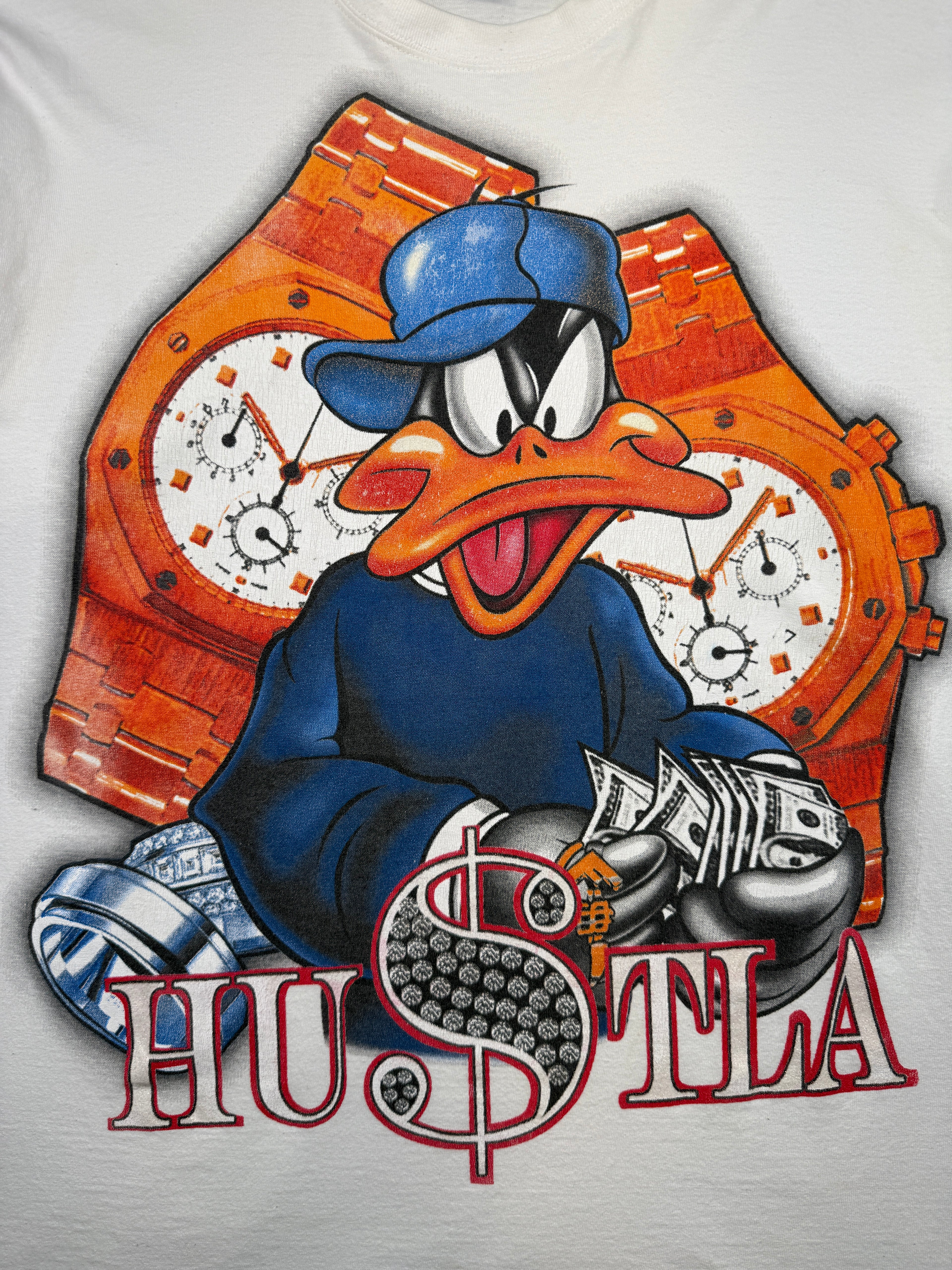Vintage Daffy Duck Hustla Tee White